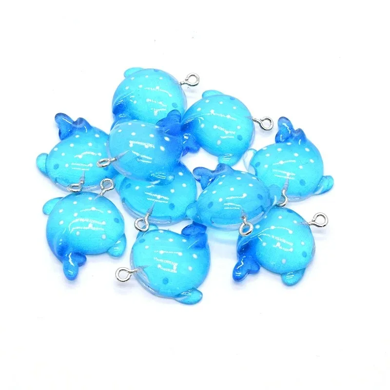 10Pcs Fashion Cute Spotted Mermaid Charms Marine Animal Whale Resin Pendant For Phone Keychain Necklace Earring Diy Jewelry Make