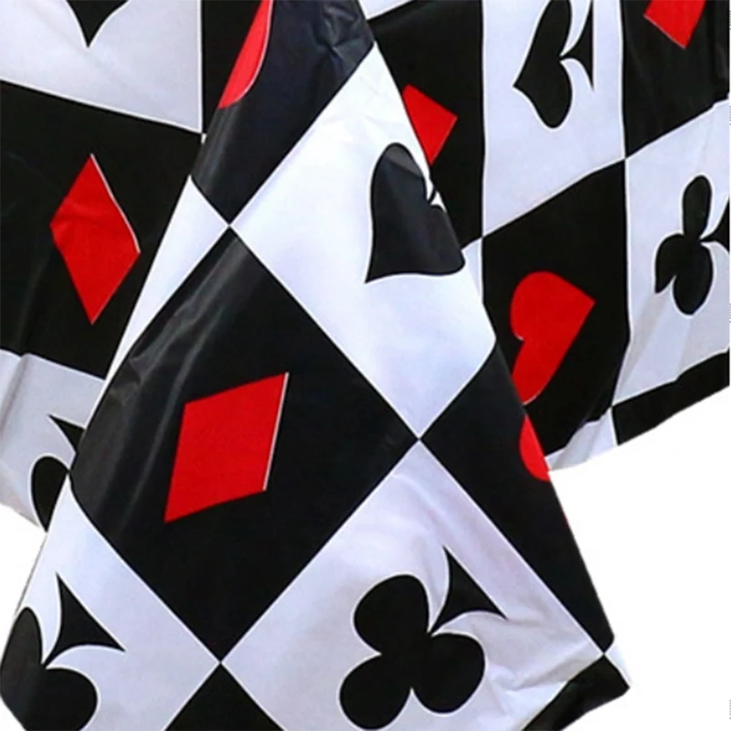 3 Piece Tablecloth Disposable Tablecloth Poker Casino Party Football Rugby 54 Inch X 108 Inch