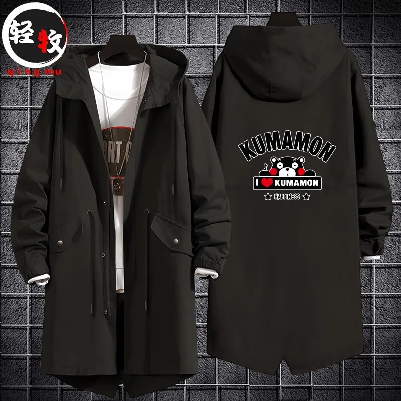 

Мужская демисезонная ветровка Bear Bear с капюшоном, средней длины, хлопковая, модная брендовая верхняя одежда