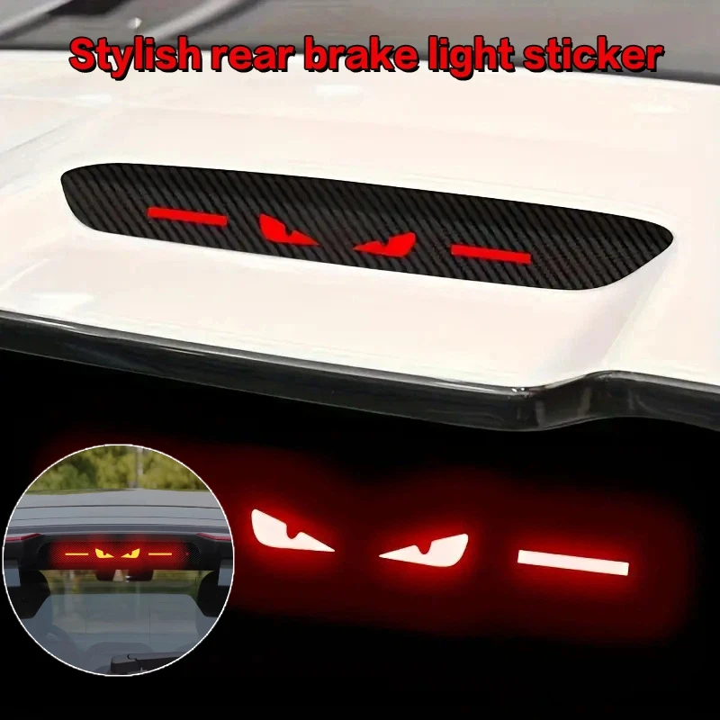New Car High Brake Light Sticker - Devil Eye Luminous Rear Decorative Cover Waterproof Durable Auto Exterior Decoration