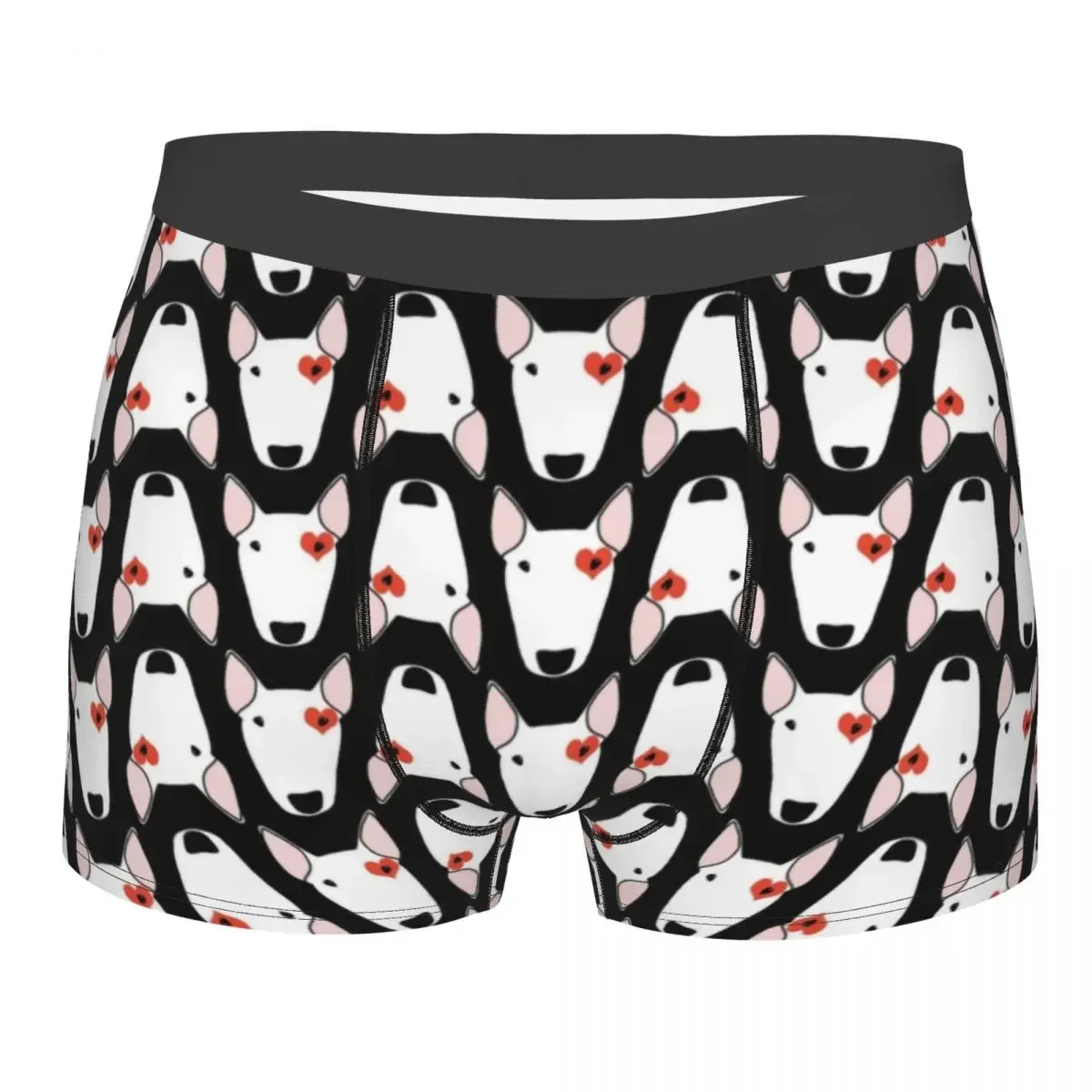 Custom Bull Terrier Dog Pattern Underwear Men Breathbale Puppy Lover Boxer Briefs Shorts Panties Soft Underpants For Homme