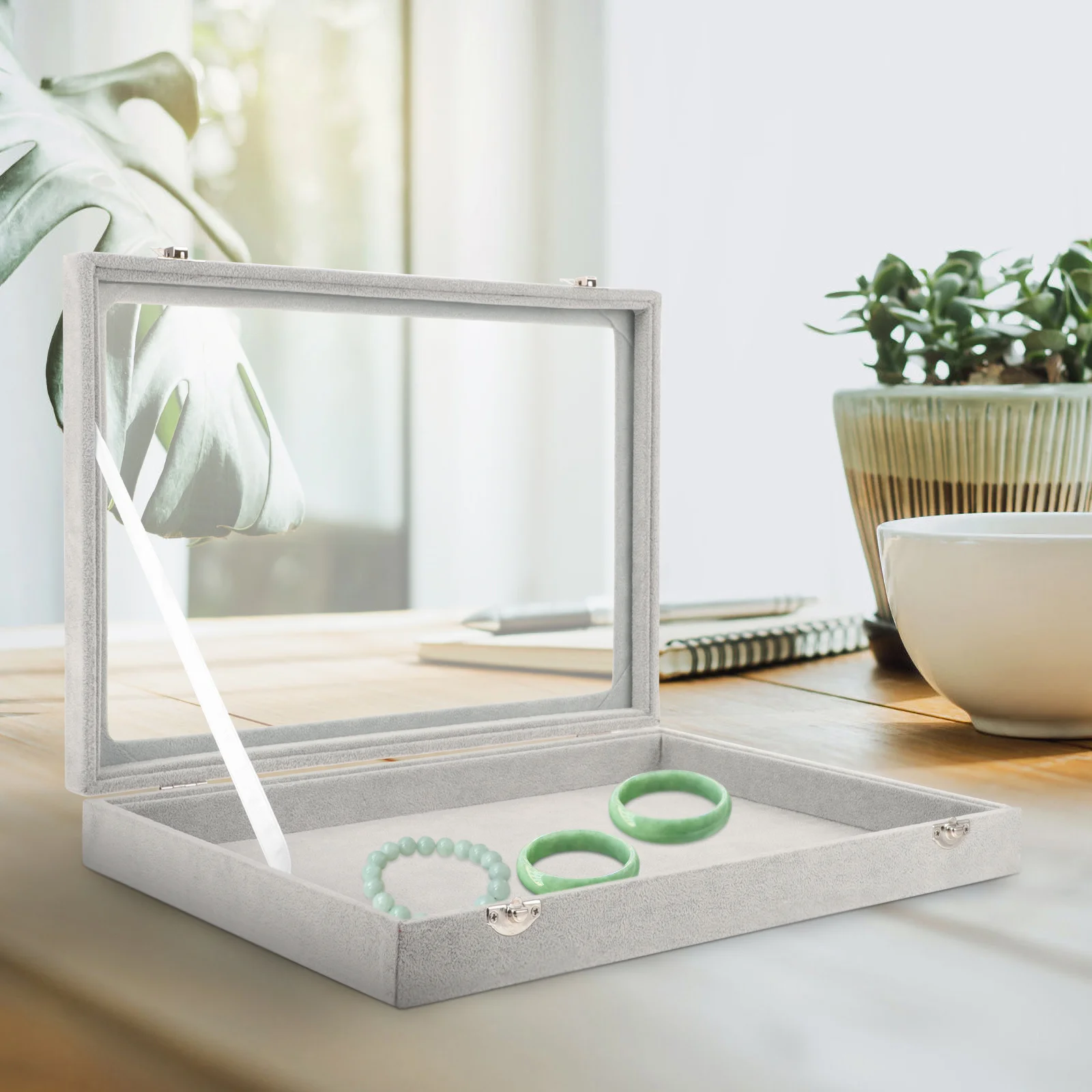 

Large Capacity Jewelry Box Decorative Necklace Bracelet Earring Case Household Display Storage Protective Portable Jewelry