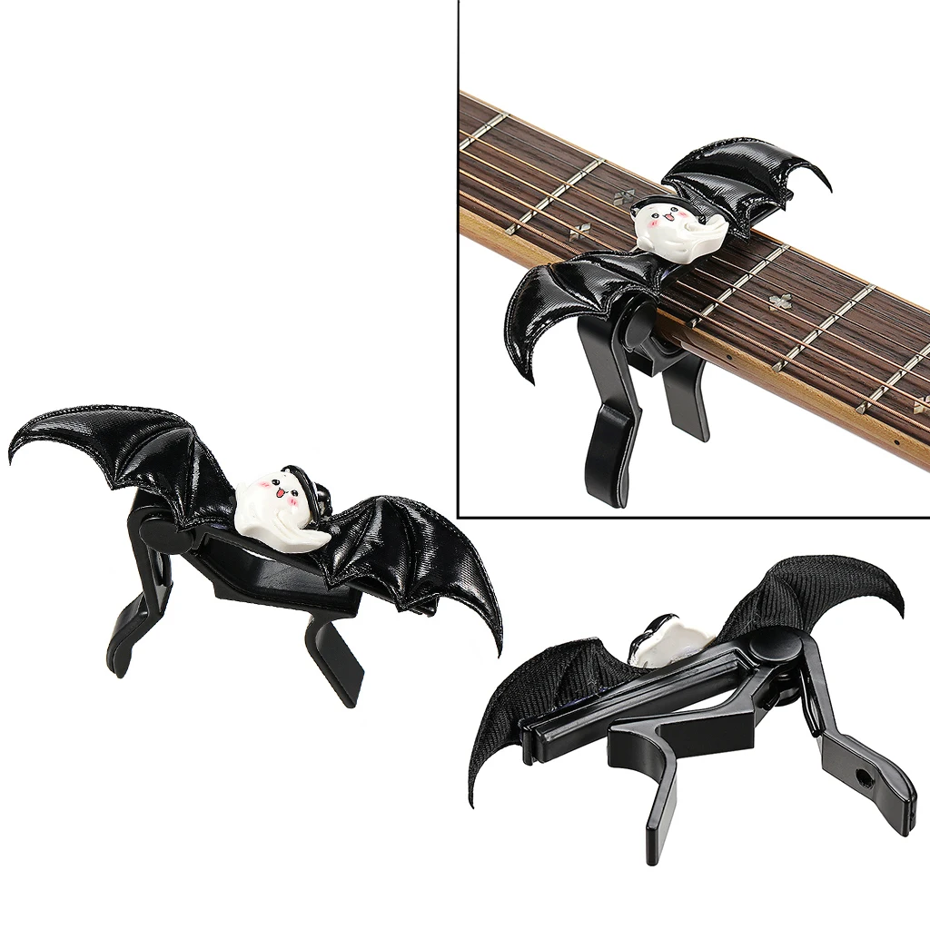 

Уникальный гитарный каподастр с дизайном Bat Ghost для акустической/электрической гитары и гавайской гитары, милый музыкальный аксессуар на Хэллоуин и косплей