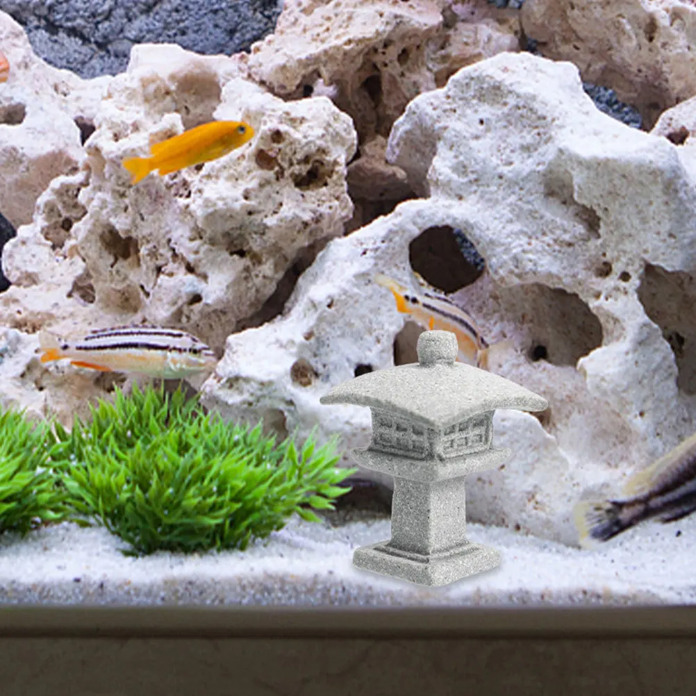 

Japanese Pagoda Lantern Stone Sculpture Miniature Garden Statue Zen Garden Decor Aquarium Landscaping Fish Tank Indoor Outdoor