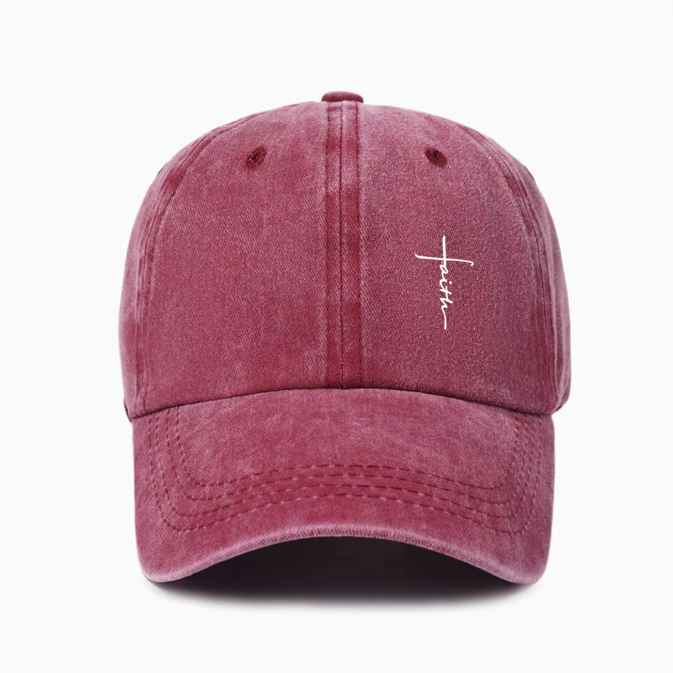 Retro Gewaschene Wasserabweisende Unisex Baseball-Kappe mit Kreuzmuster - Weiche, Atmungsaktive, Verstellbare Dad-Mütze – Detail 5