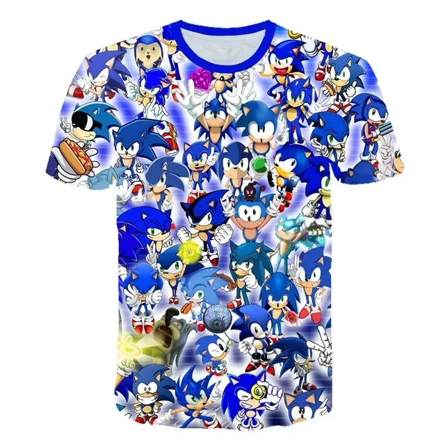 2024 primavera estate New Sonics t-shirt stampata in 3D Set abbigliamento per bambini divertimento alla moda abbigliamento Pokemoned di alta qualità