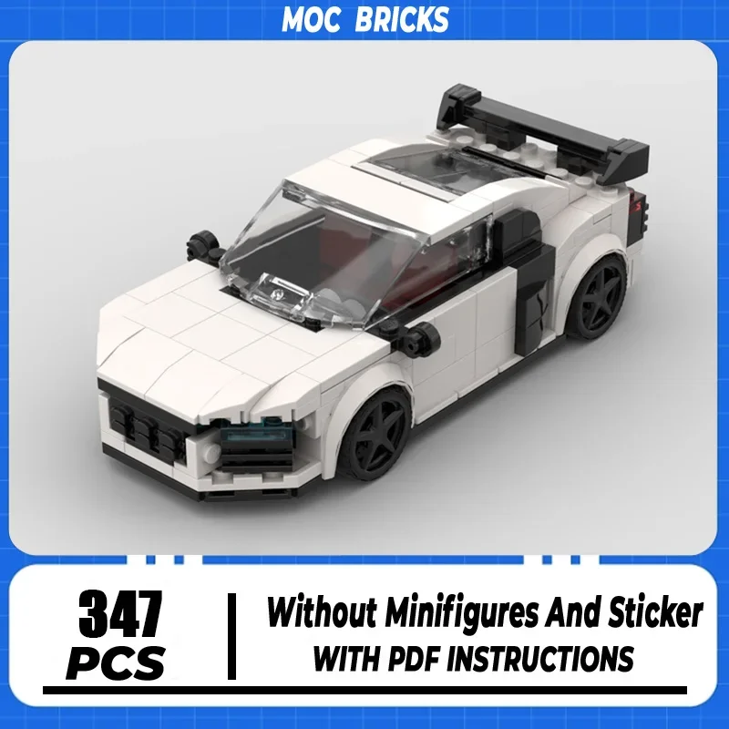 Moc Building Blocks Car Series R8 GT Champion Speed Cars Model Technology Bricks City Cars DIY Holiday Construction Toys