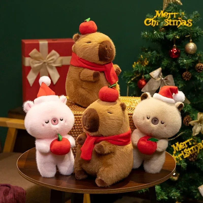 

Рождественская шапка Kapibala Capybara, 24/26 см, плюшевая игрушка, Интернет-знаменитость, капибара Джун, кукла, милая кукла морской свинки, аниме Kawaii