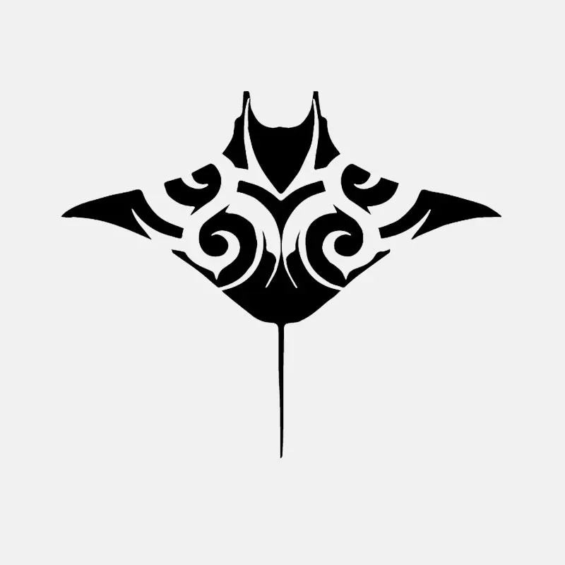 

Car Sticker Manta Fish Sea Life Seaside Ocean Beach PVC Car Decoration Accessories Sticker Cover Scratch Black/white, 16cm*13cm