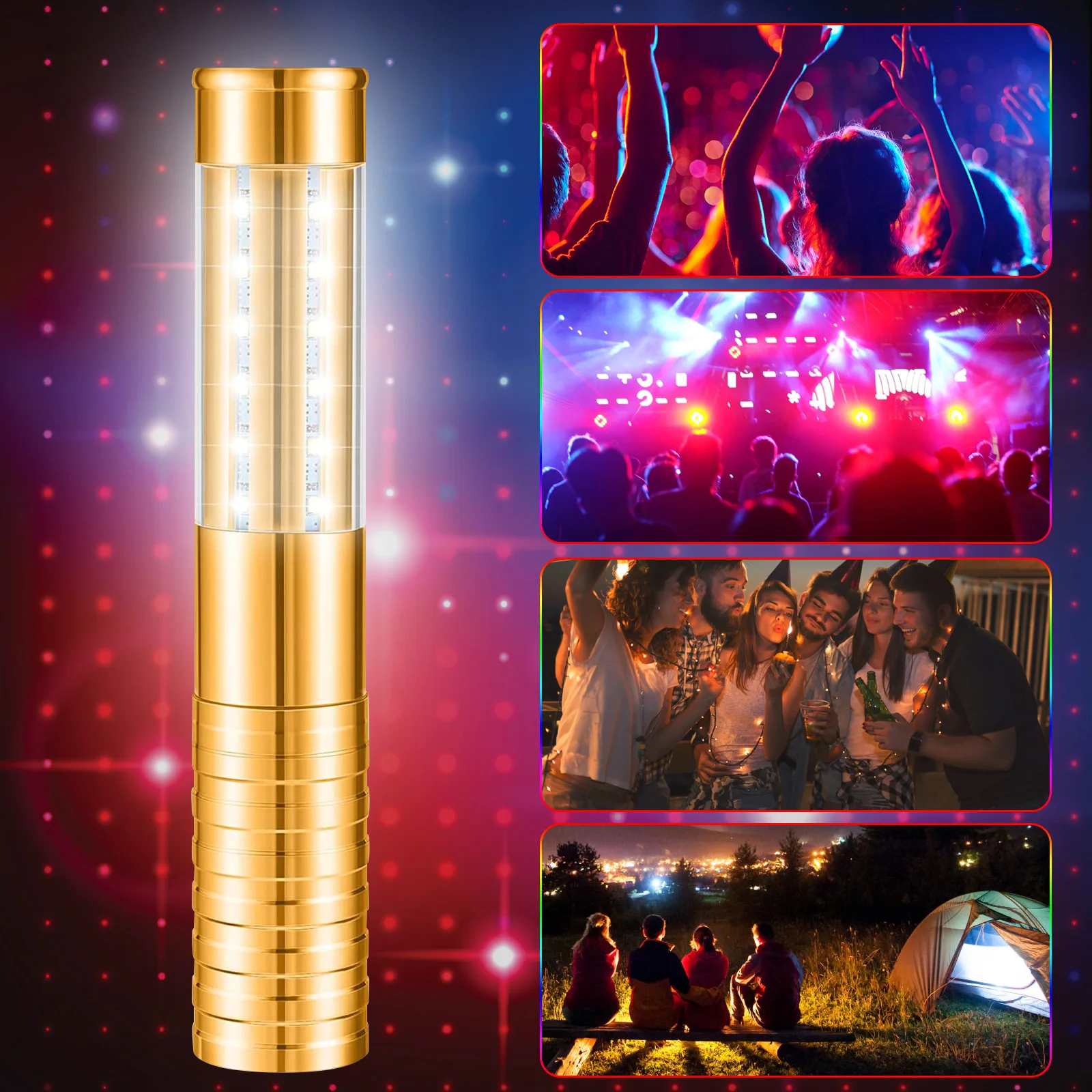 LED Strobe Baton Light LED Bottle Service Light Reusable LED Light Champagne Bottle Handheld Light for Party Concert Events 