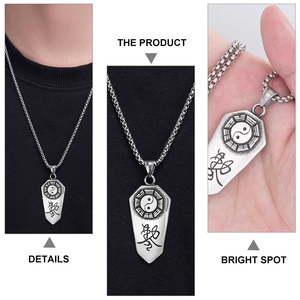 

Stainless Steel Necklace Fine Workmanship Elegant Pendant Stylish Religious Neck Jewelry Creative Chain Collarbone Accessory