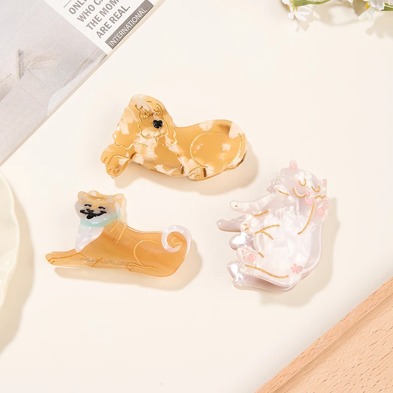 

Cute Acetate Animal Hair Claw Clips Women Non-Slip Grip For Thin & Thick Hair Elegant Wedding Party Gifts Fashion Hair Accessory