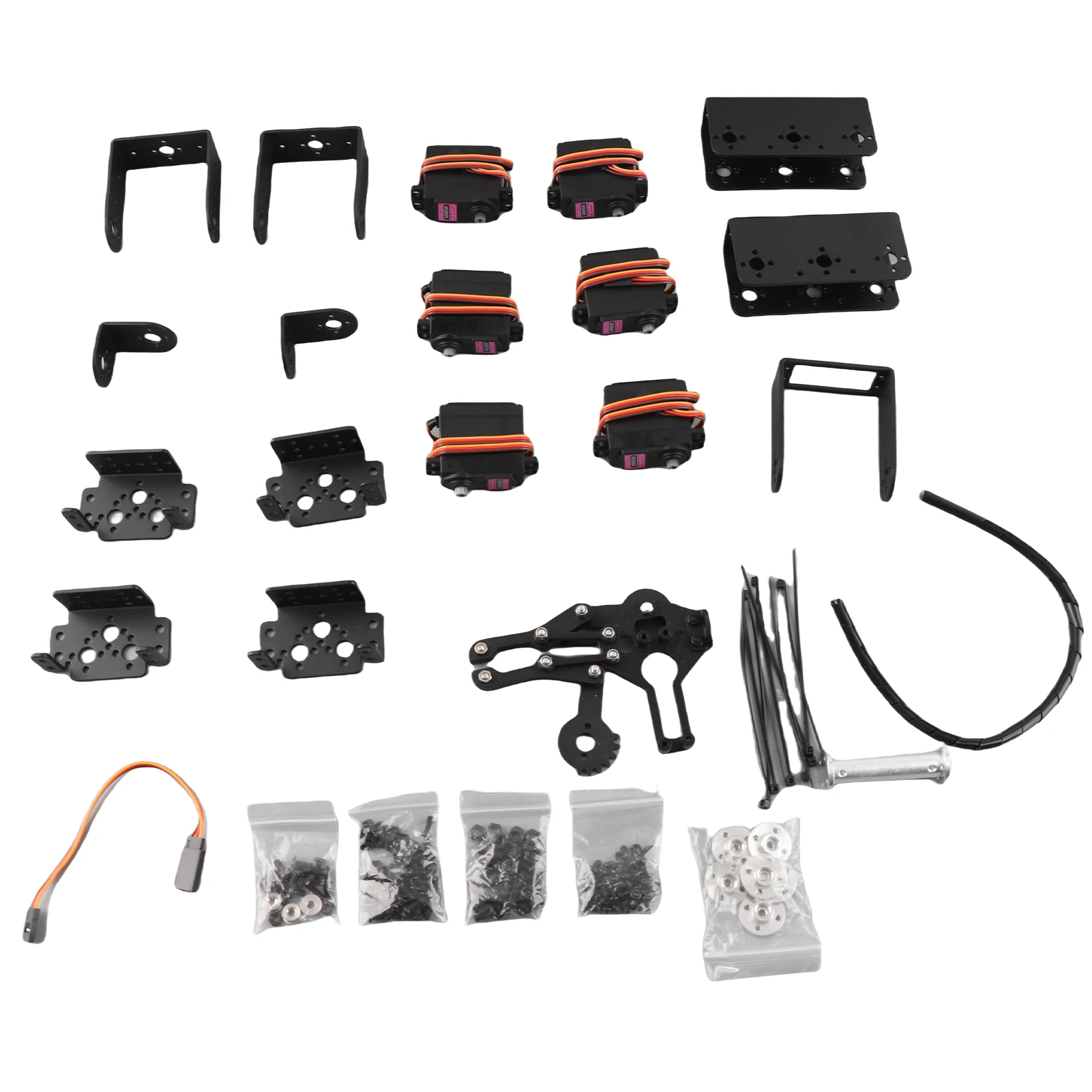 (Offerta di liquidazione) 6DOF Manipolatore Robot Braccio meccanico Robot Morsetto Artiglio Kit Parti di robot industriali Insegnamento universitario Fai da te