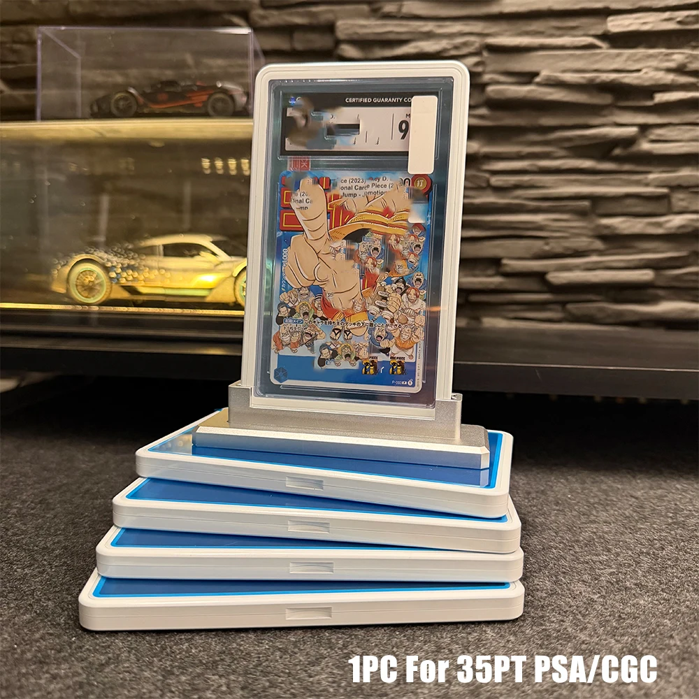 Mehrfarbiger Sammelkartenhalter aus Aluminiumlegierung mit Farbverlauf, Metallgehäuse für 35PT PSA CGC abgestufte Karte