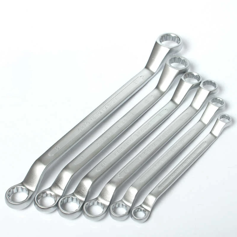 1-4pcs Carbon Steel Multifunctional Double-ended Spanner Non-Slip Metric 6-32mm Offset Ring Double Head Box End Wrench Tools ﻿