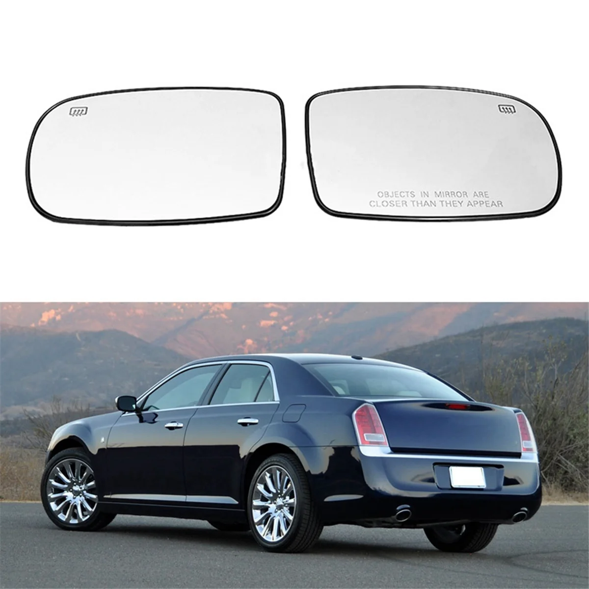 Car Reversing Mirror Lenses Rearview Mirror Lenses Reflector Glass for Chrysler 200 Dodge Charger 68101146AA 68101147AA