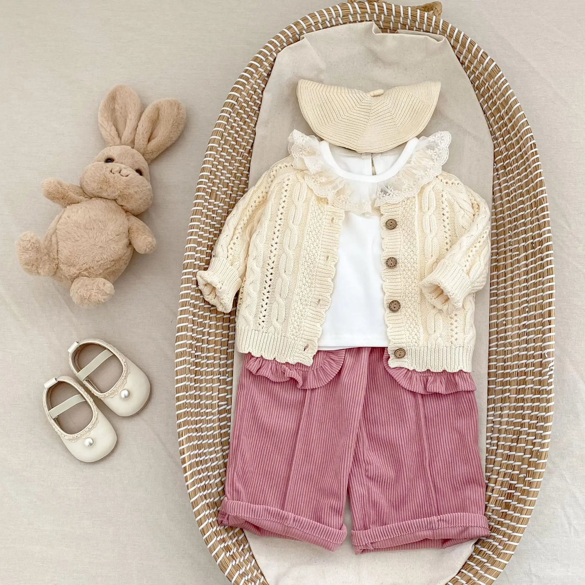 2025 Fall Baby Boys Girls Cardigan Unisex Cable Knit Sweater Coat Fashion Open Front Soft Cotton 0 To 3 Years
