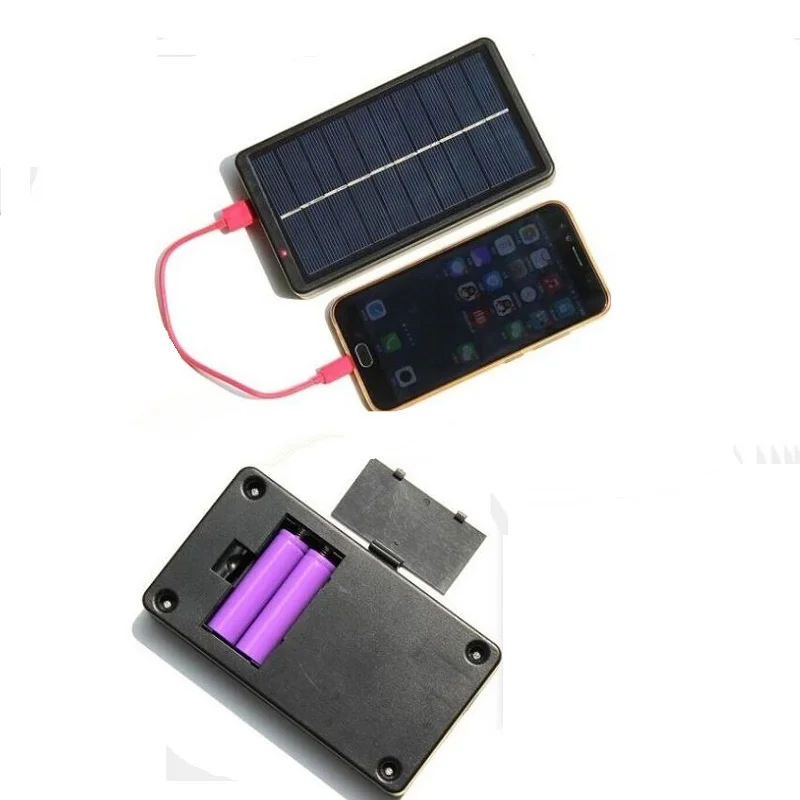 BUHESHUI 1W 2W เครื่องชาร์จพลังงานแสงอาทิตย์พร้อมฐานสําหรับ AA 2xAA 2XAAA 18650 แบตเตอรี่ชาร์จโทรศัพท์มือถือ Charger