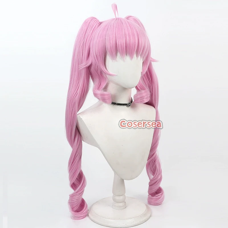 Cosersea Himari Aozora Cosplay Pruiken Himitsu geen AiPri Himari Aozora 80 cm Lange Roze Paardenstaart Pruik Synthetisch Haar Hittebestendige