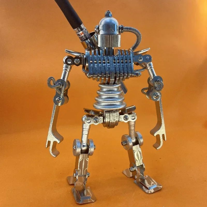 Stainless steel robot transformation toys, boy models, figurine ornaments, alloy, children's gifts