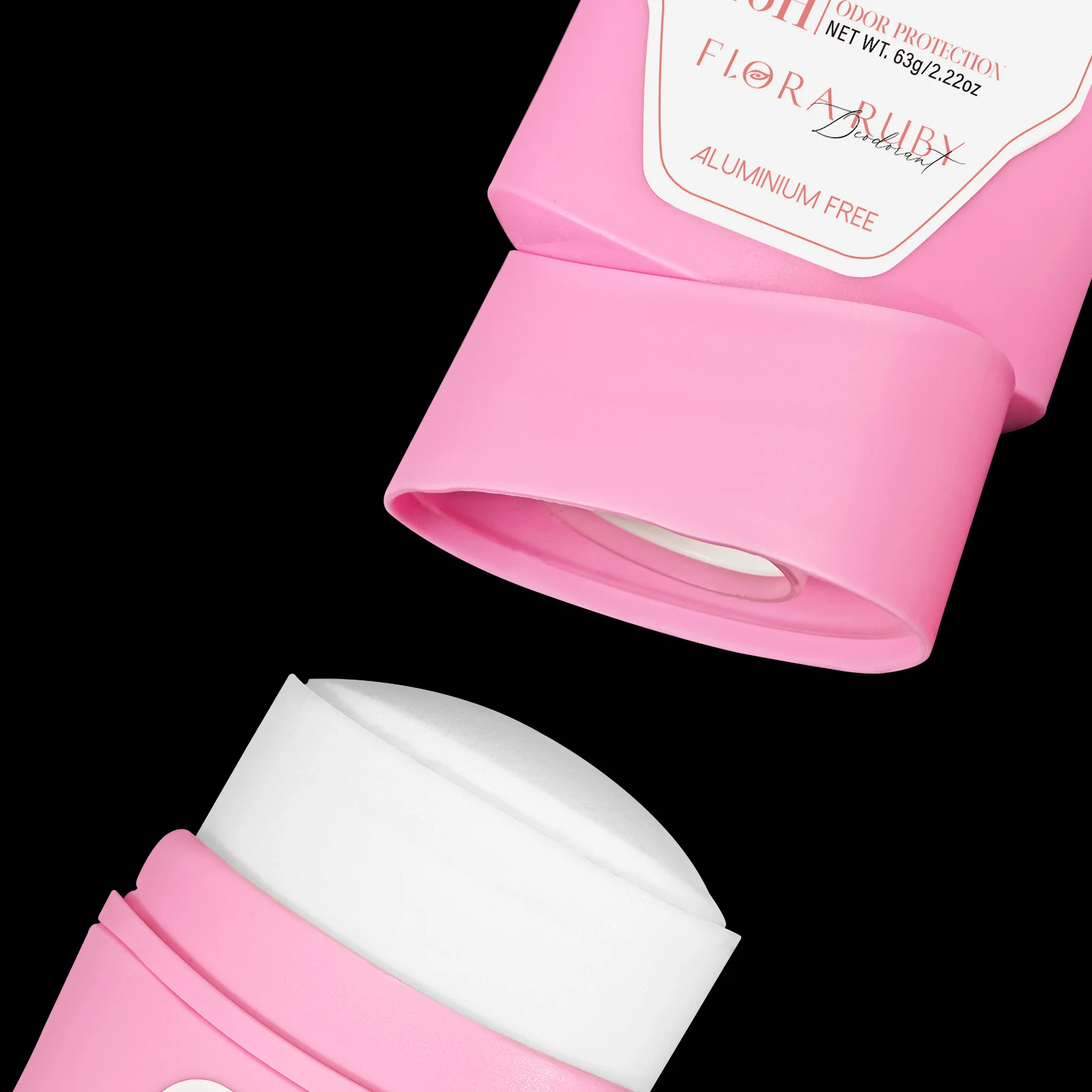 Deodoran Stick Flora Ruby Bebas Aluminium untuk Wanita, aroma bedak bayi, perlindungan bau 48 jam, aroma tahan lama