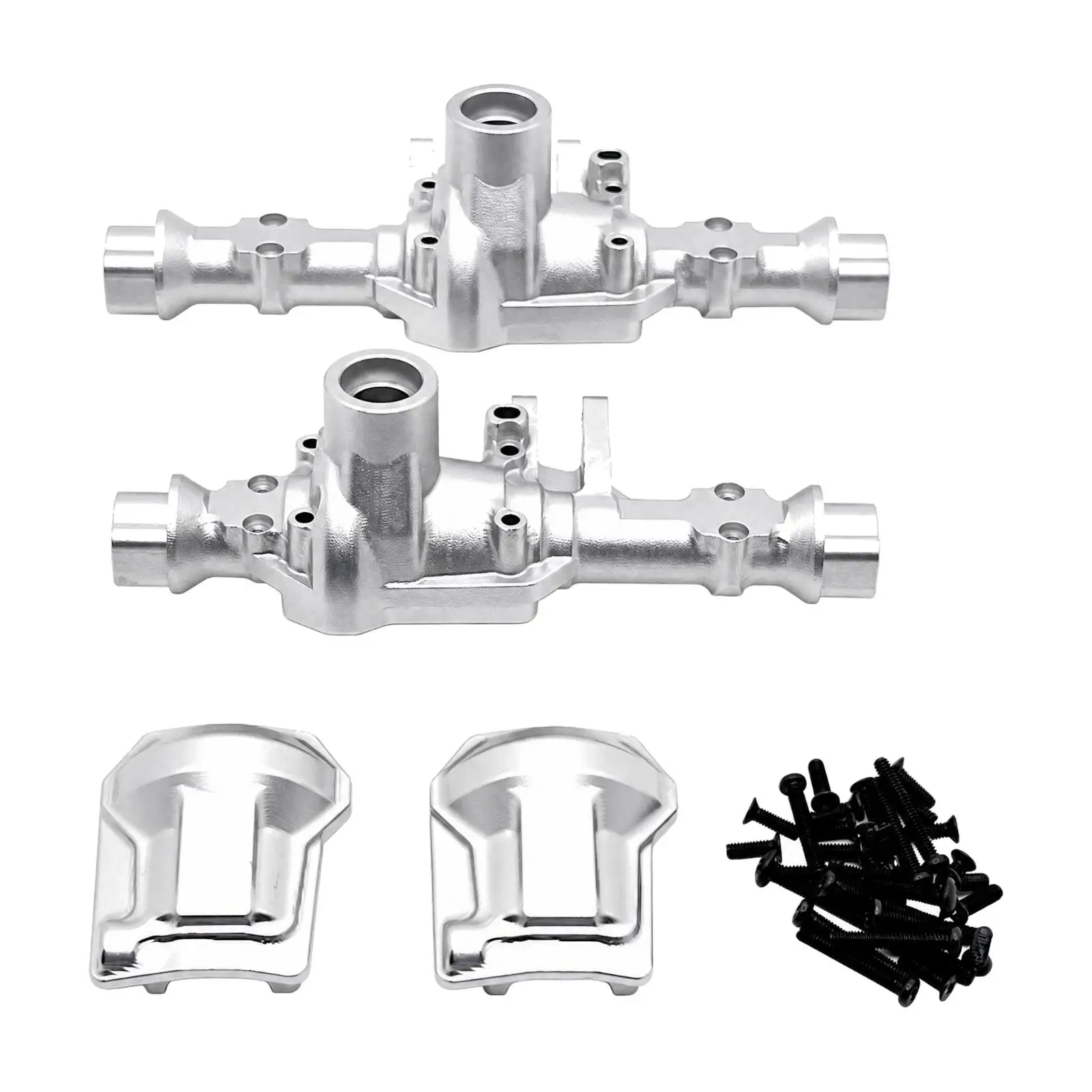 Front Rear Axle Housing for 1 10 RC Car Metal Reinforced Case with Covers Screws for R1001