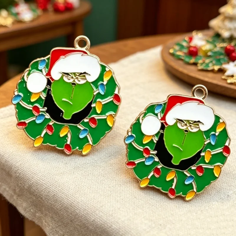 10pcs Christmas Cute Cartoon Bag Phone Chain Pendant Bracelet Necklace DIY Handmade Accessories