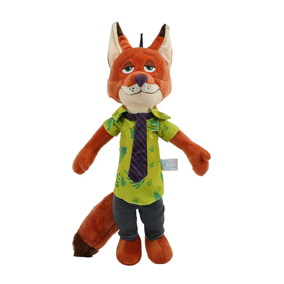 40-50Cm Disney Zootopia personaje Nick Wilde Judy Hopps dibujos animados lindo juguete muñeca modelo cumpleaños regalo de Navidad para niños amigos