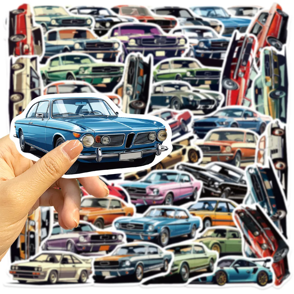 50-Piece Vibrant Original Cartoon Car Graffiti Series Stickers - DIY Waterproof Decor for Guitars BulingBulingStickers Store