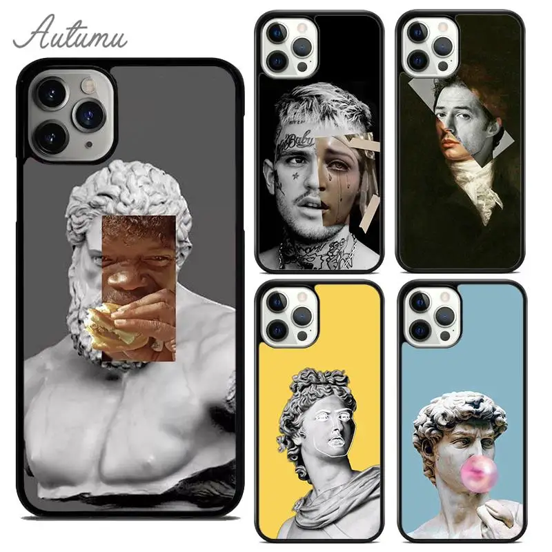 Famous Aesthetic Statue Phone Case for iPhone 15 16 SE2020 11 12 13 14 Pro Max mini 7 8 Plus coque Fundas Shell