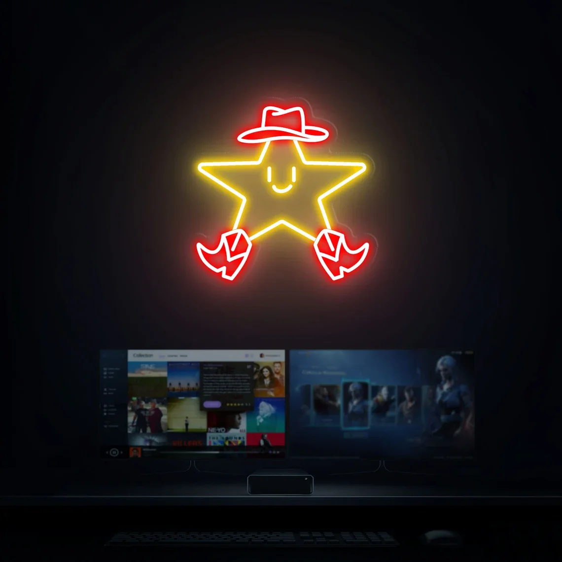 

Cowboy Neon Sign Star Neon Sign Boot Neon Sign Anime Decor Room Hanging Wall Art Wolf Wall Decor handmade Neon Sign