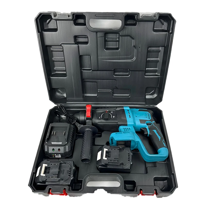 

Wholesale 21V Rechargeable Electric Hammer Drill Industrial Power DIY Rotary Impact Drill Perforator Cordless Battery Source