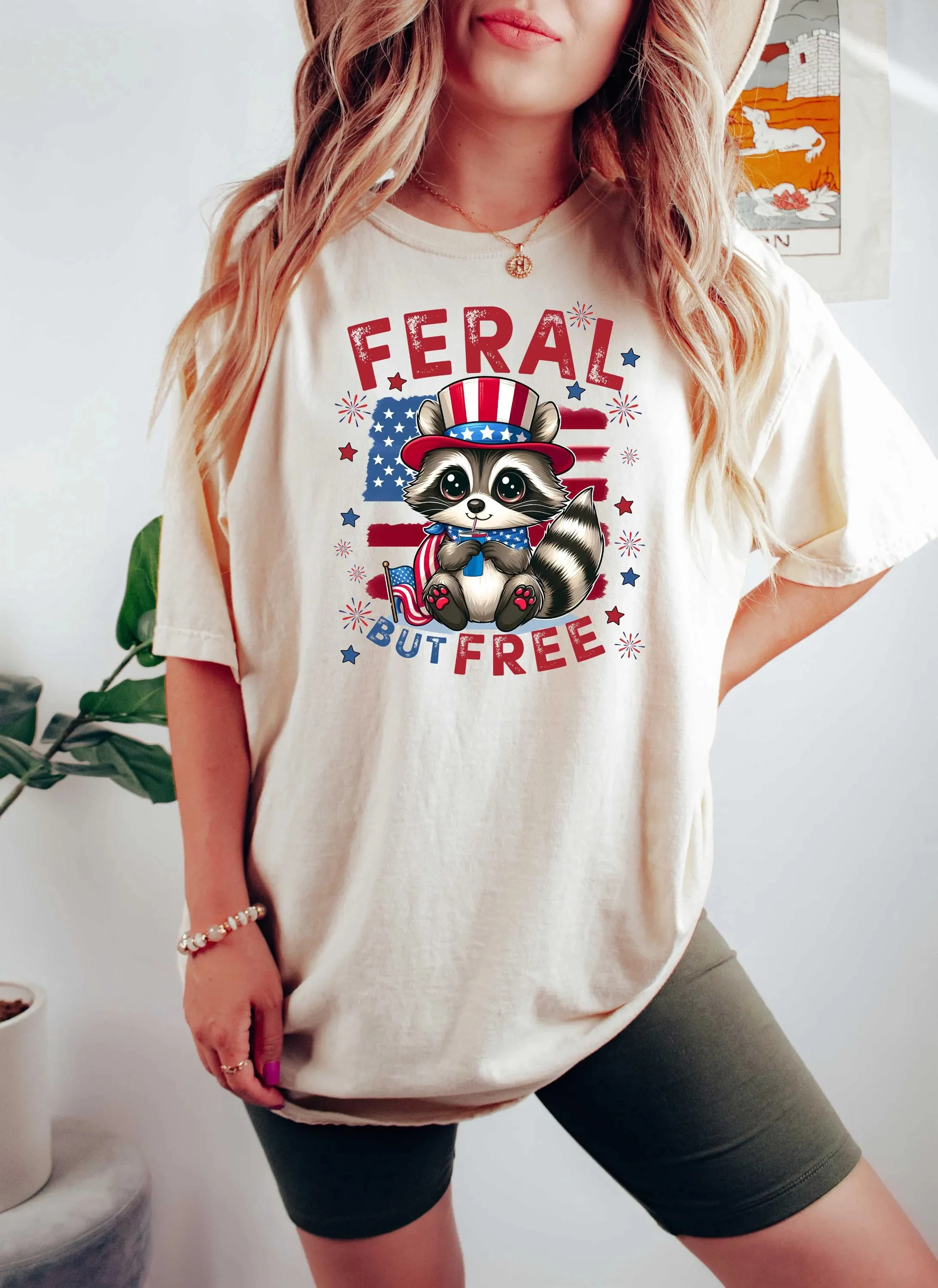 Patriotic Raccoon T-shirt, Independence Day Crewneck, Cute Freedom Tee, USA Raccoon Kids Shirt, Red White and Blue Gift