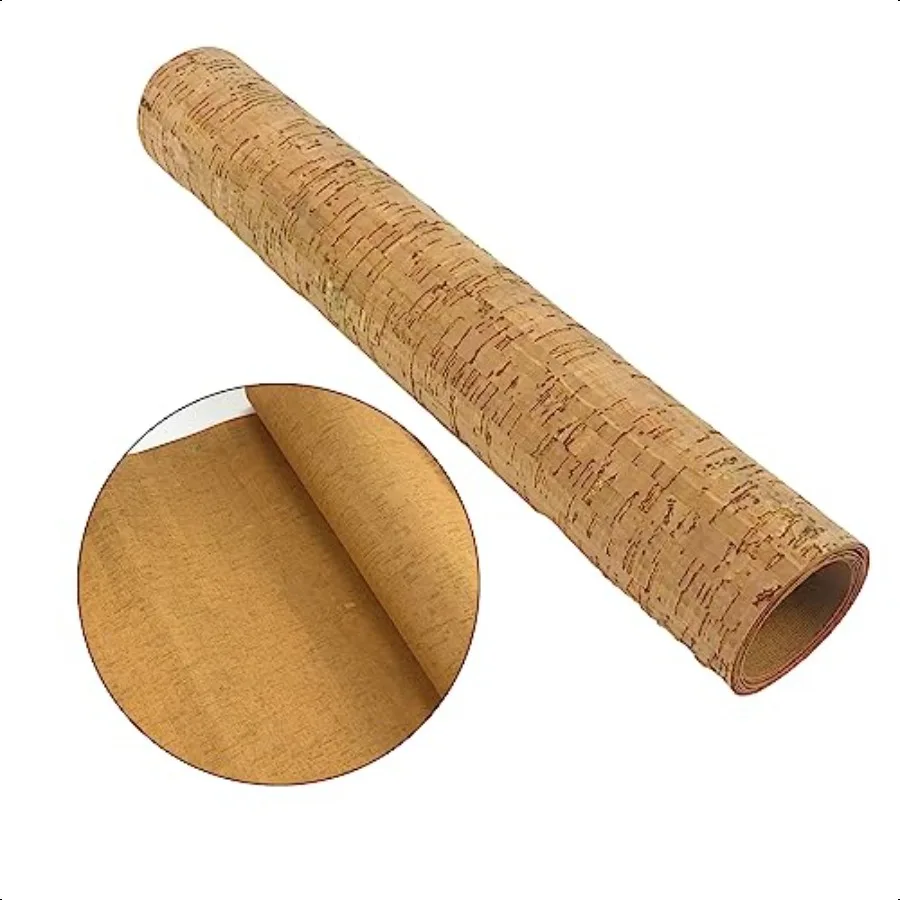 نسيج الفلين الرقيق من The Yard صديق للبيئة من الجلد الصناعي المزخرف مقاس 59 × 12.6 بوصة للأقراط وغيرها من Ha #4