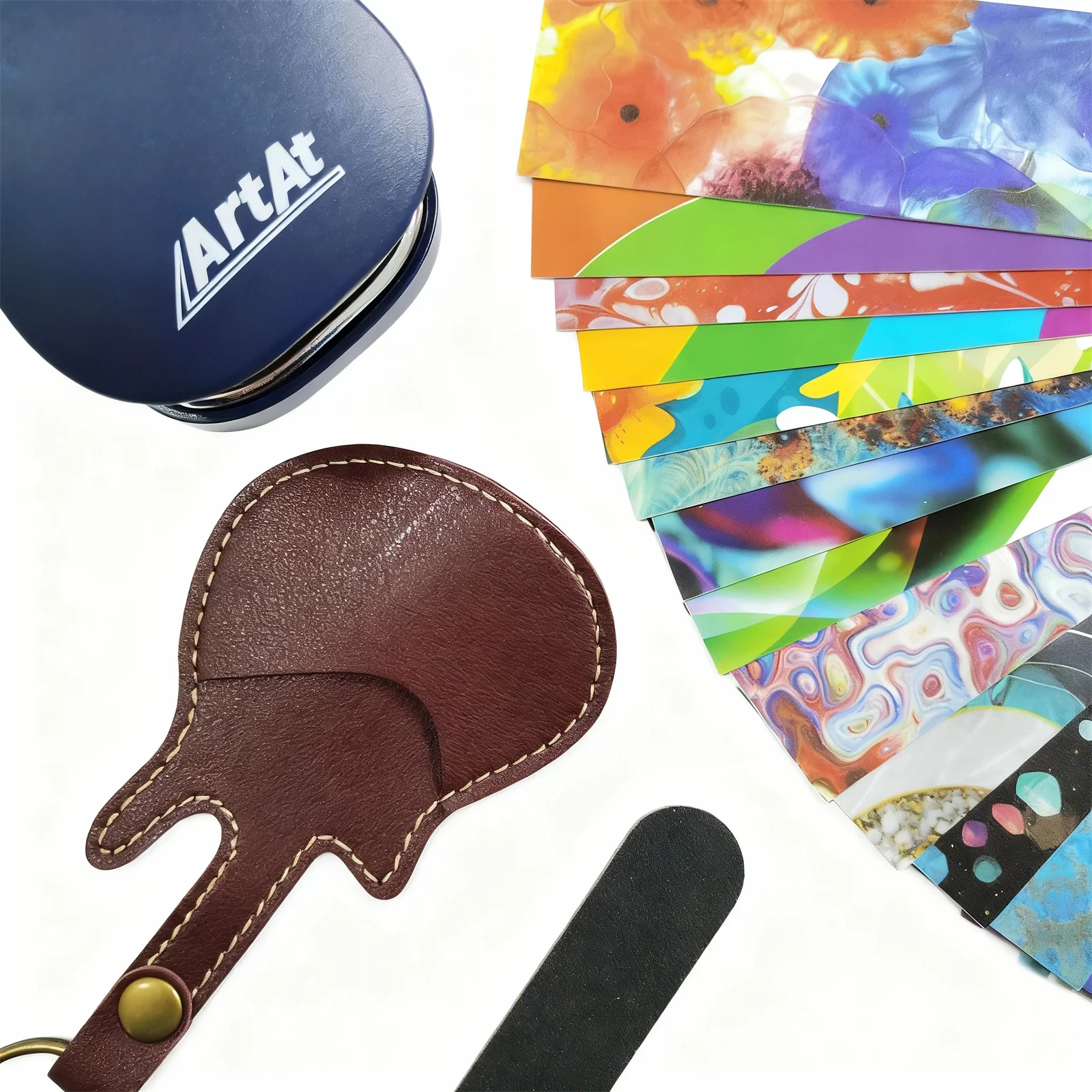 

Дырокол для гитары «сделай сам», переработанные пластиковые карты по плектру для акустического электрического бас-гитары, с 15 полосками для медиатора