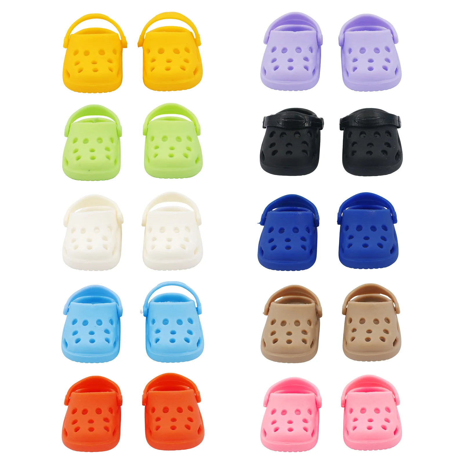 New Style Suitable For 17cm Doll Accessories Shoes, Various Solid Colors, Cute Hole Shoes For Labubu, Children's Gifts