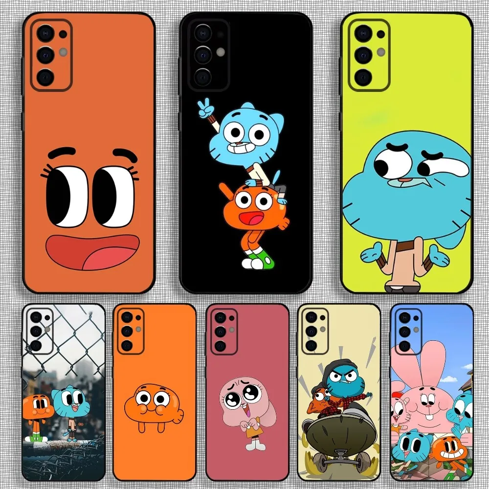 

Cartoon A-Amazing G-Gumball Phone Case For Samsung S24,S21,S22,S23,S30,Ultra,S20,Plus,Fe,Lite,Note,10,9,5G Black Soft Cover