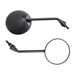 Topteng Pair Black Rearview Mirror M8x1.25 For Simson S50 S51 S53 SR50 Schwalbe KR51