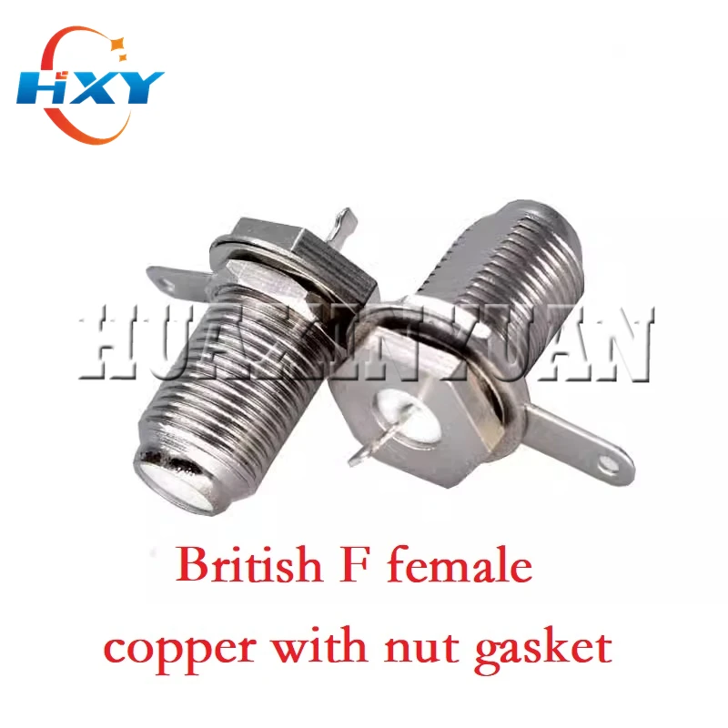 1pcs/Lot tools British F Female Connector Welded Type Joint  TV  Set-top  Box  Antenna Plug Repair Parts Electric Wire Connector