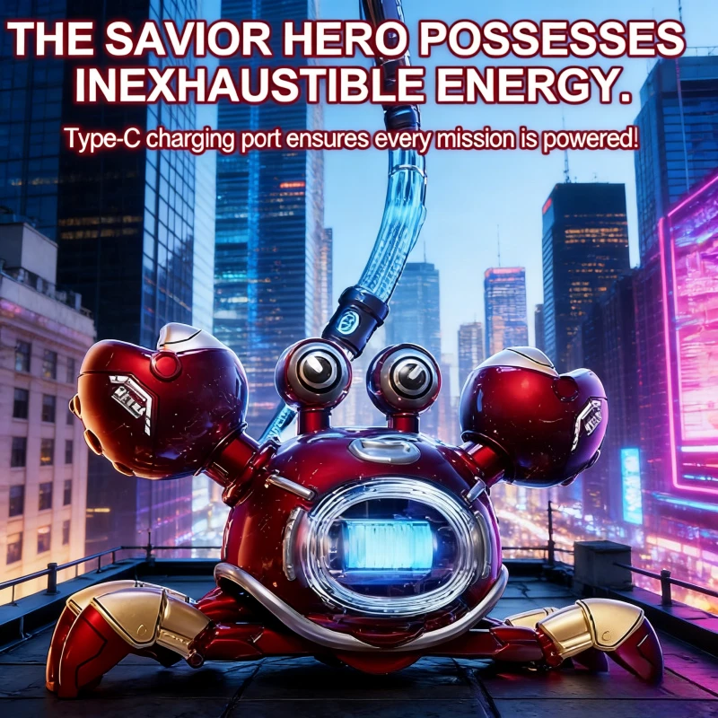 🦀   RC mechanisch krabspeelgoed |   360 °   Rotatiedans + muziek – Oplaadbaar robotcadeau voor jongens en meisjes!