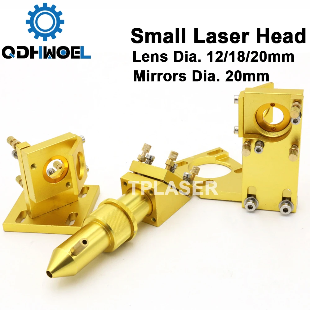 

QDHWOEL CO2 Laser Lens Head Mirrors Mount Set for 2030 4060 K40 Laser Engraving Cutting Machine