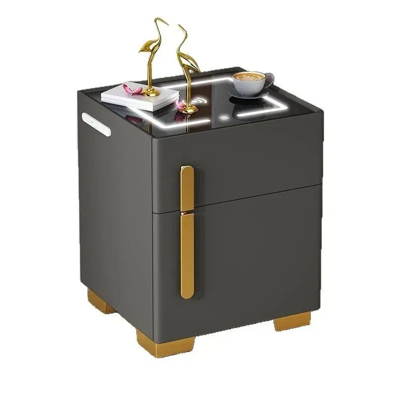 Smart bedside table, safe, integrated, simple and modern small apartment storage cabinet, multi-functional safe, bedside cabinet