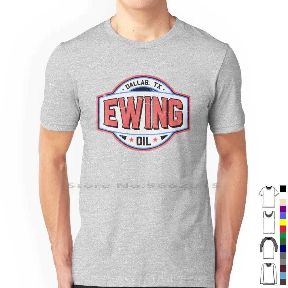 Ewing Oil T Shirt 100% Cotton Jr Ewing Dallas Retro Tv 1970s 1980s 70s Tv 80s Tv Vintage Ewing Oil Sign Texas Who Shot Jr Soap