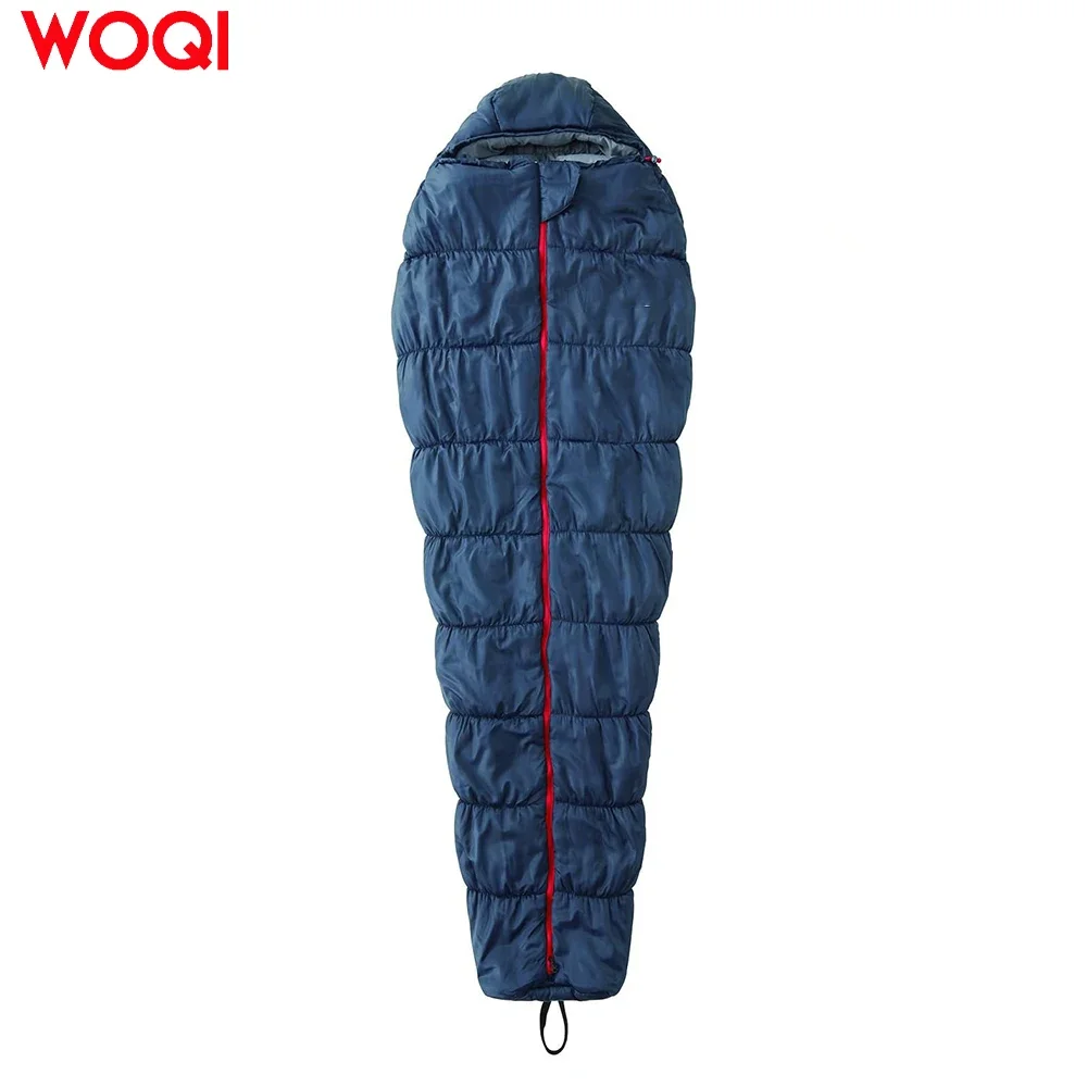 WOQI 20D nylon lining filled 400g goose down outdoor camping warm sleeping bag