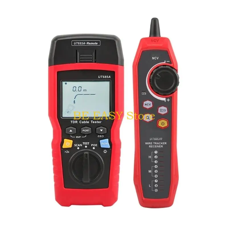 E28F Complete Internet Testing Tool Set Including Length Measurement & Wire Mapping Easy to Carry for Cable Diagnosis