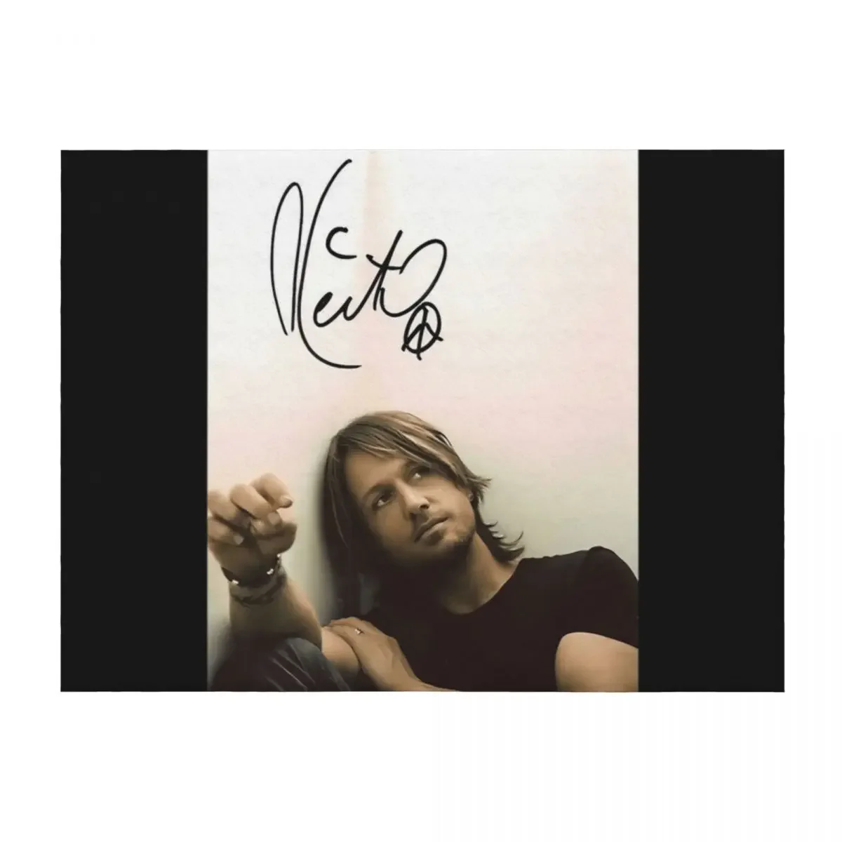 

Keith urban Signed Throw Blanket Hair Plaid Luxury St Decoratives Blankets