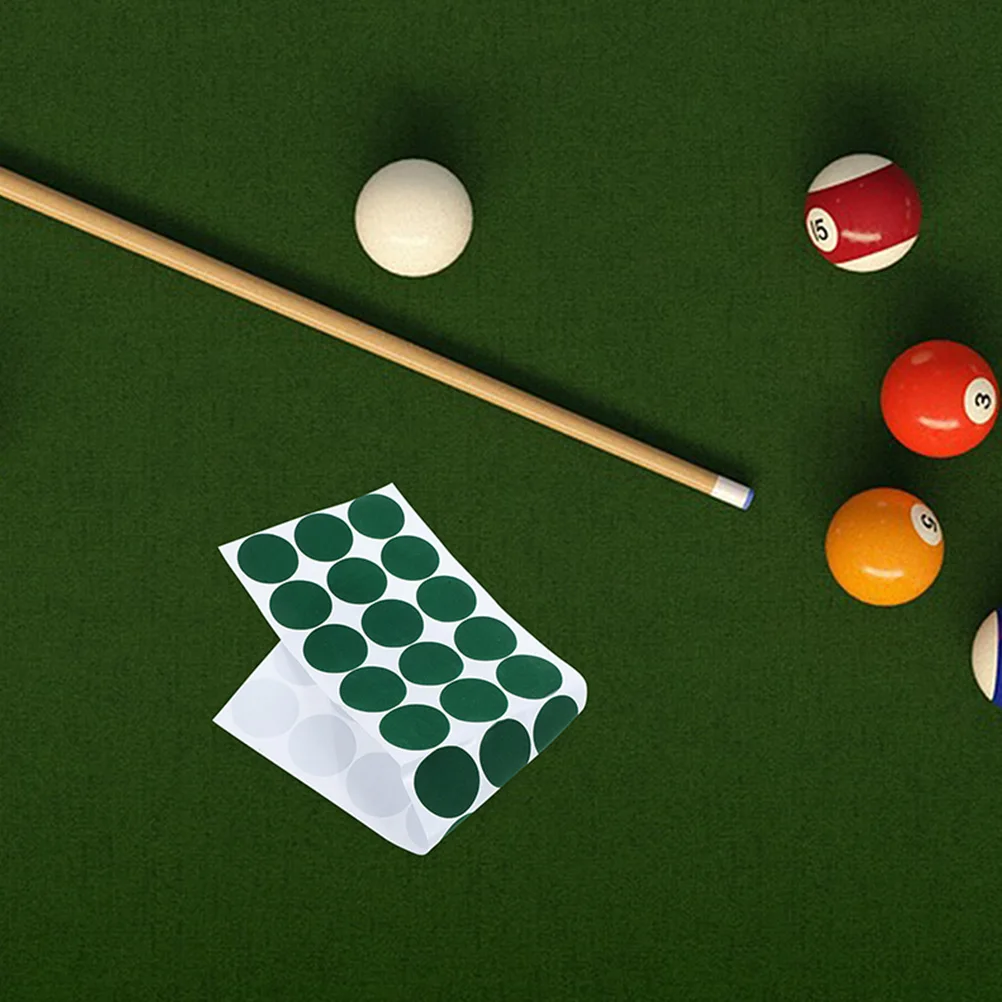 

2 Sheets Billiards Tablecloth Stickers Small Dot Tables Dots Pool Marker Mending Patch