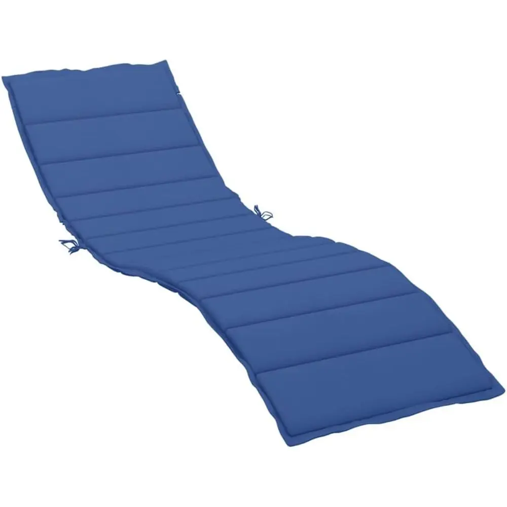 

Royal Blue Outdoor Patio Chaise Lounge Cushion with Non-Slip Elastic Back Support