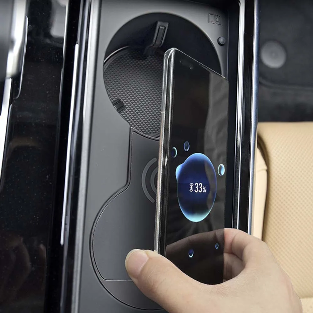 For A8 Car Wireless Charger 15W Fast Charging Charging Panel Charger Cigarette-Lighter Splitter Automotive Accessories