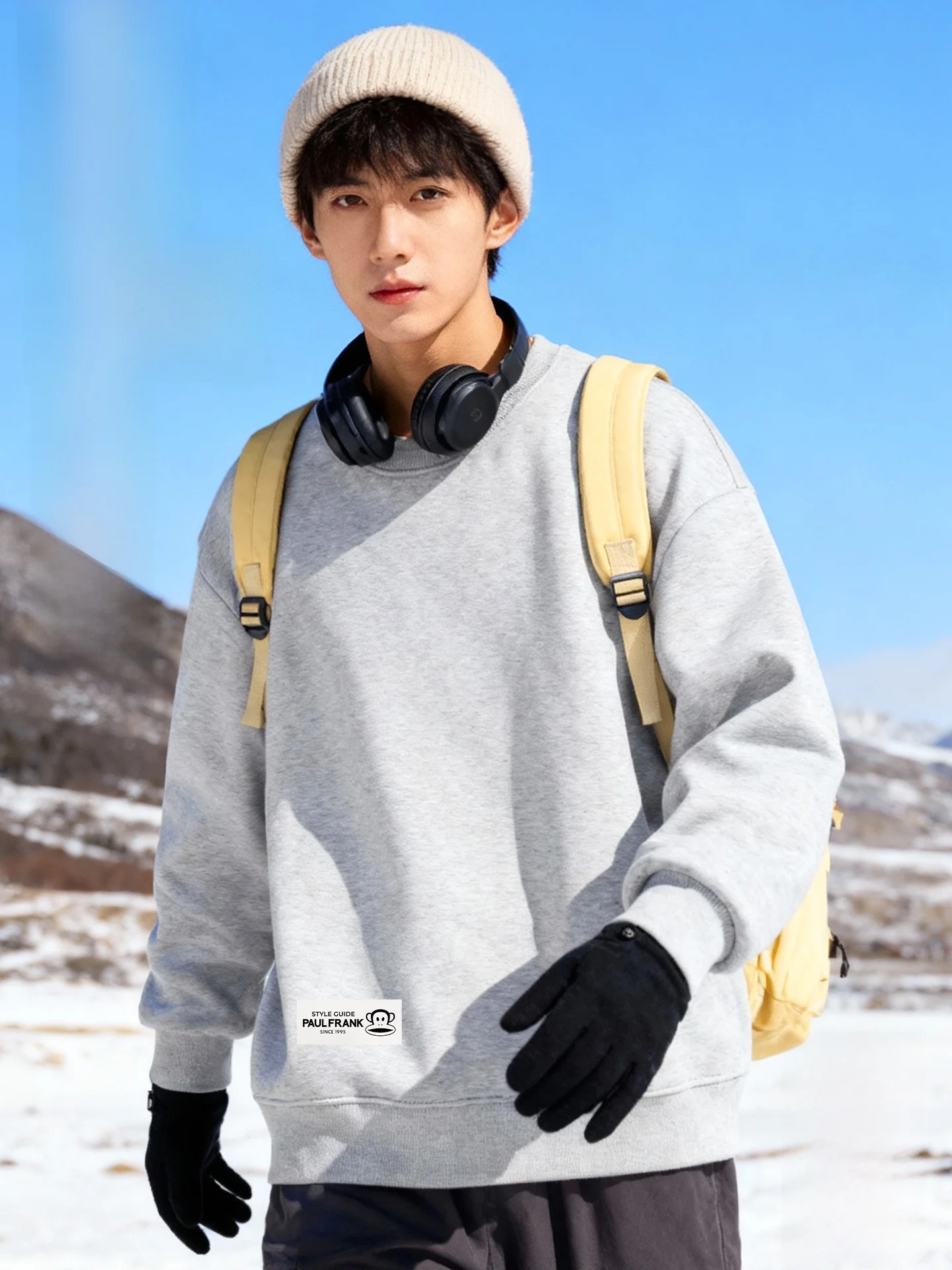 

Fce Lined Thi Long Sve Men's Sweatirt Warm American Sle Durable Casual Wear for Autumn Winter